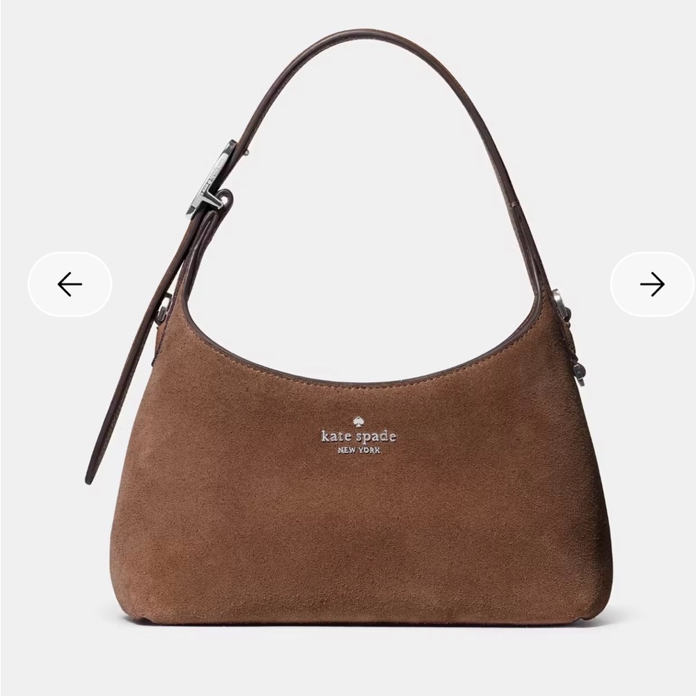 Kate Spade Chocolate Brown Suede Shoulder Bag